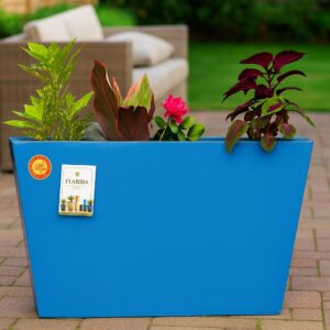 Fiberglass Planter - Mint Turquoise